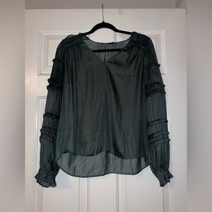 Current Air Dark Green Women's Satin Top